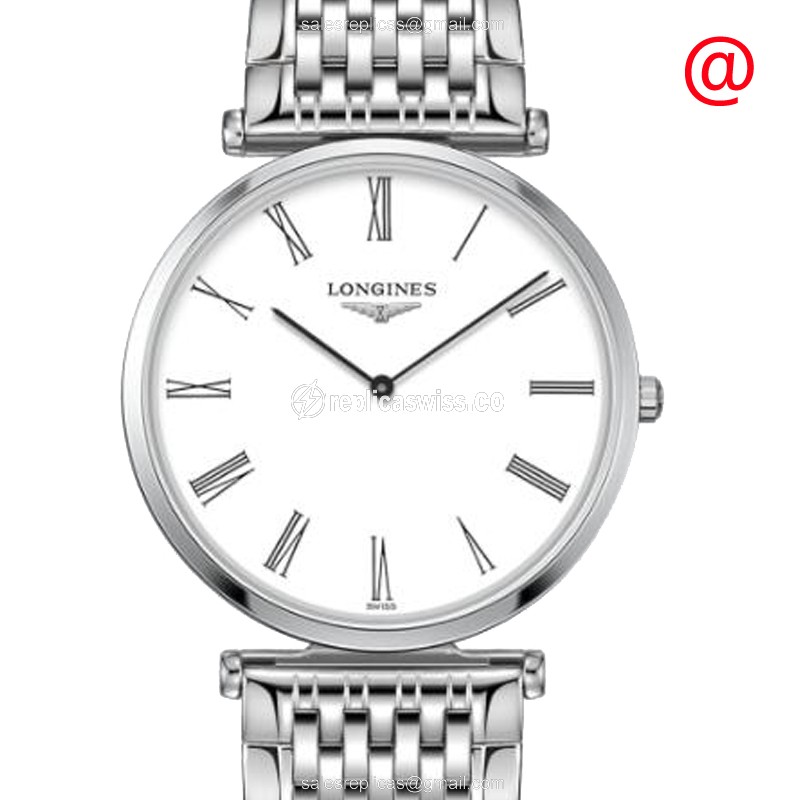 Luxurious Longines LA GRANDE Replica, White Dial, Stainless Steel Case & Strap Watch