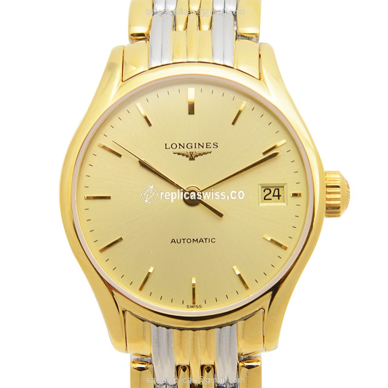 Luxurious Longines Lyre Replica in 18K Gold Case, Automatic Movement, Gold Dial Watch