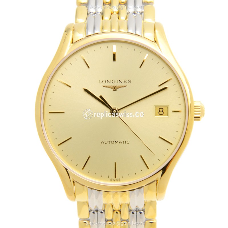 Luxurious Longines Lyre Replica with Automatic Movement Gold PVD Case Watch