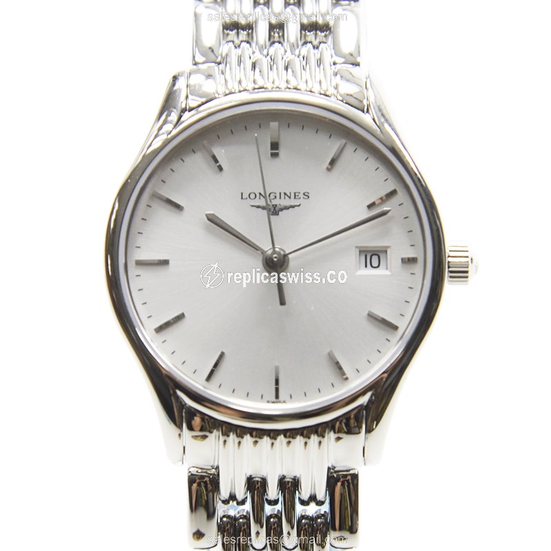 Luxurious Longines Lyre Replica with Silver Dial & Steel Case, Precision Quartz Movement Watch