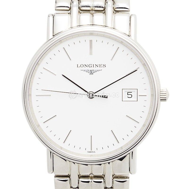 Luxurious Longines Presence L4.720.4.12.6 Replica in Stainless Steel with White Dial & Sapphire