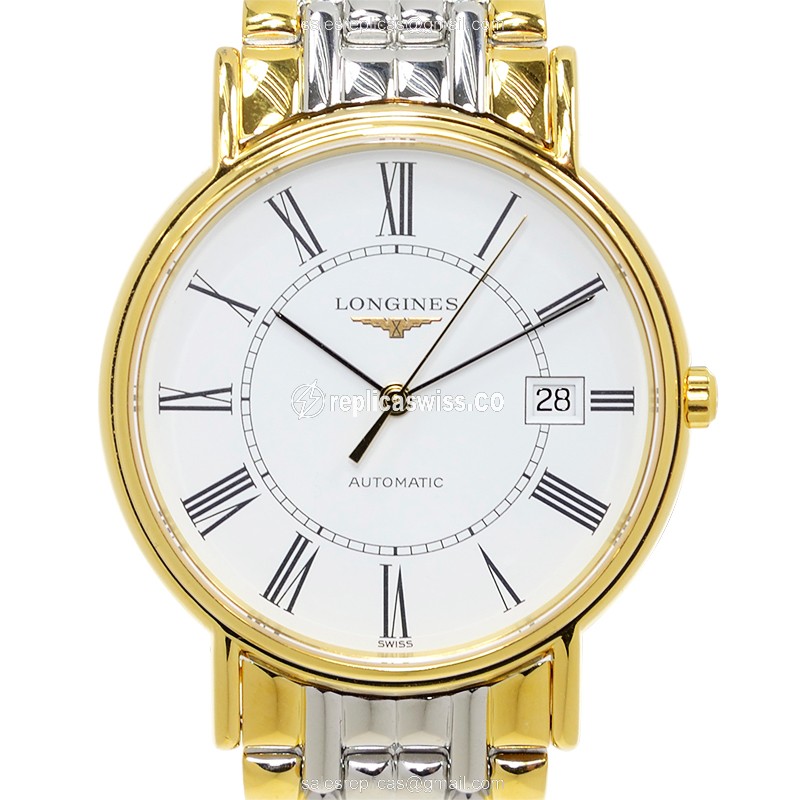 Luxurious Longines Presence Replica in 18kt Steel & Silver with White Dial Automatic Movement
