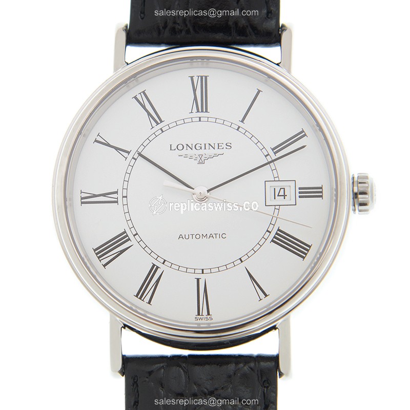 Luxurious Longines Presence Replica in Stainless Steel Case, Automatic Movement, White Dial