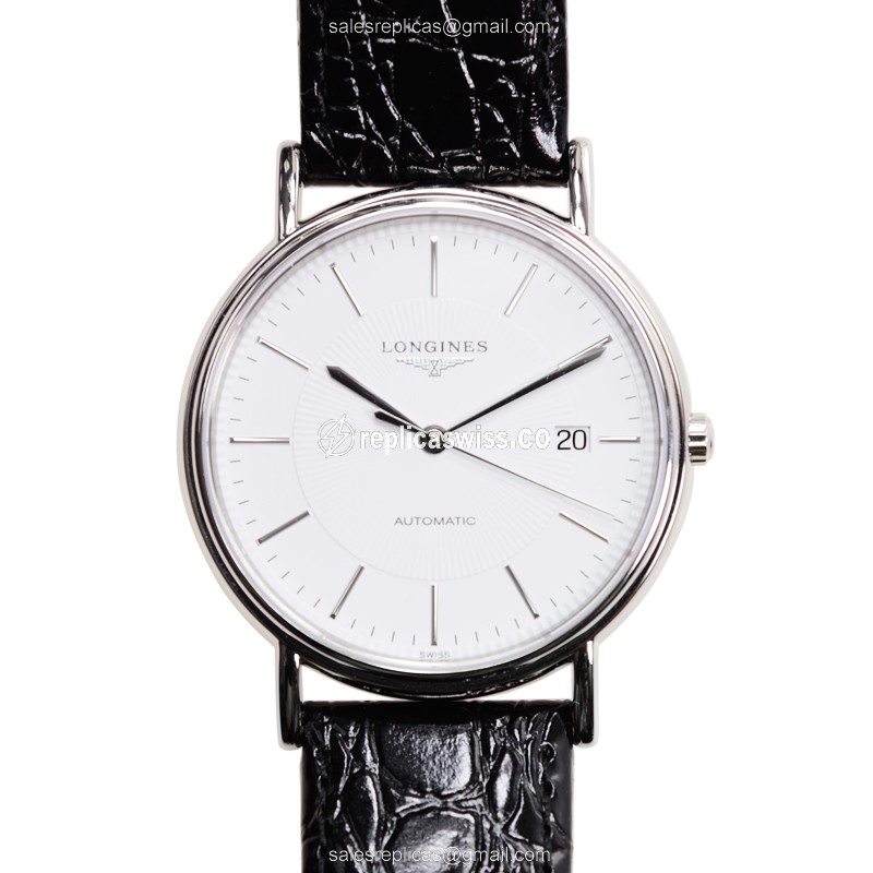 Luxurious Longines Presence Replica in Stainless Steel & White Dial, Automatic Movement Watch