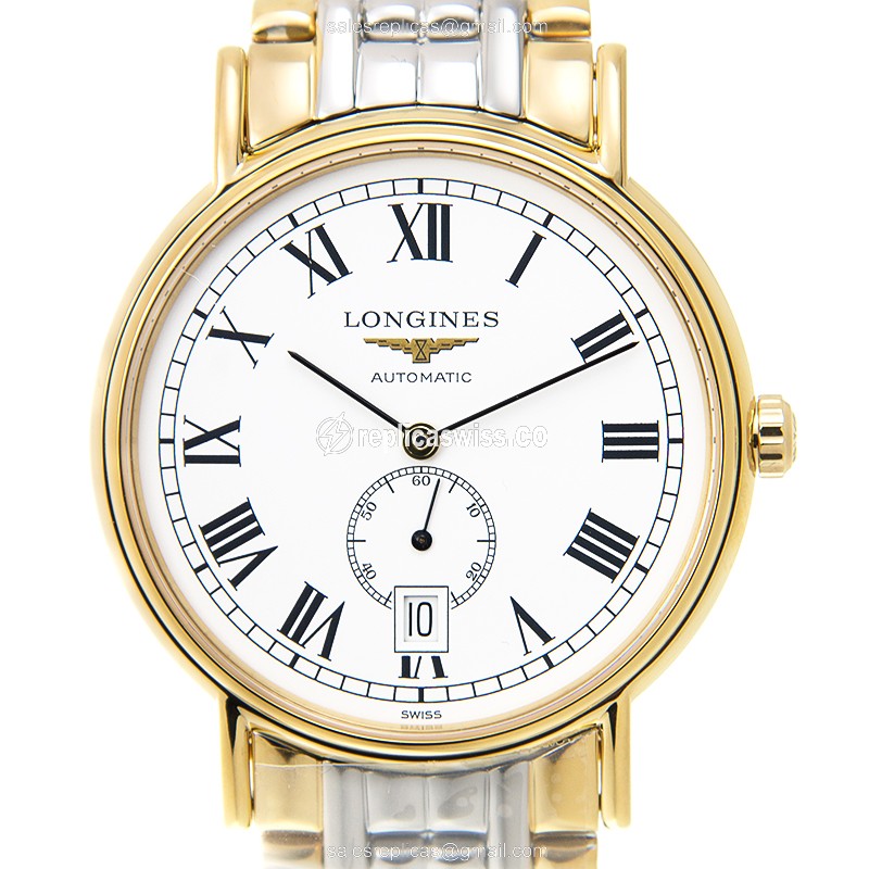 Luxurious Longines Presence Replica in White Dial & Gold-Plated Case, Automatic Movement Watch