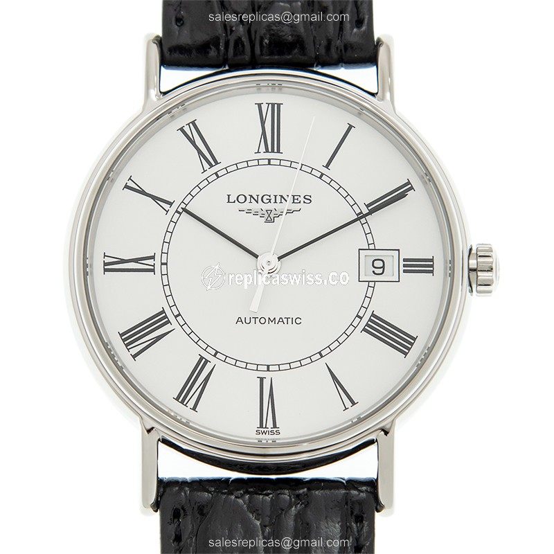 Luxurious Longines Presence Replica in White Dial & Stainless Steel Case, Automatic Movement Watch