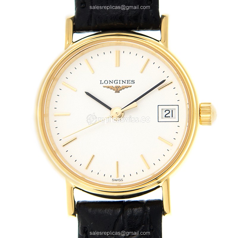 Luxurious Longines Presence Replica in White Dial & Stainless Steel Case, Automatic Movement Watch