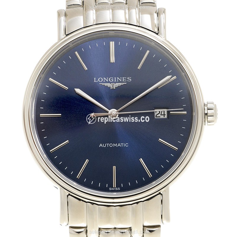 Luxurious Longines Presence Replica with Automatic Movement Blue Dial Watch