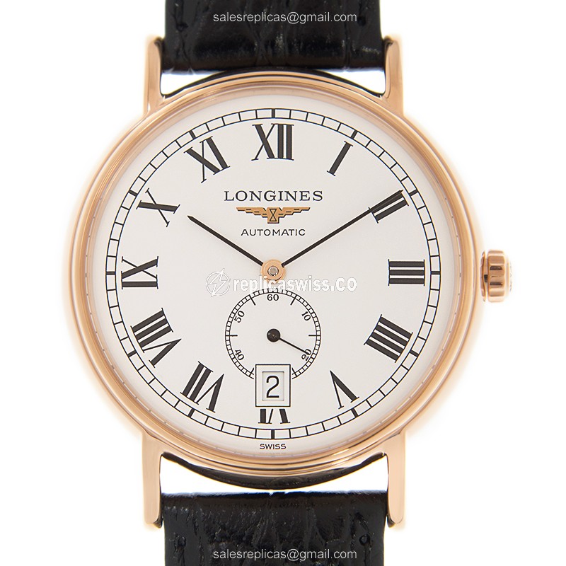 Luxurious Longines Presence Replica with Automatic Movement Elegant PVD Gold Case Watch