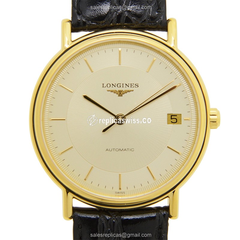 Luxurious Longines Presence Replica with Automatic Movement & Gold PVD Case Watch