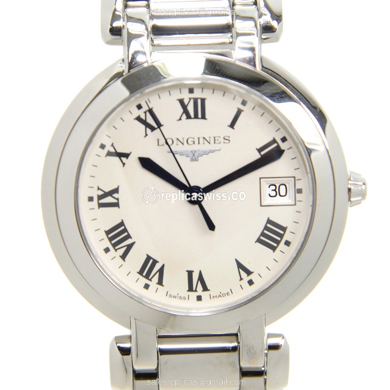 Luxurious Longines Prima Luna Replica in Stainless Steel Case, Silver Dial & Quartz Movement Watch