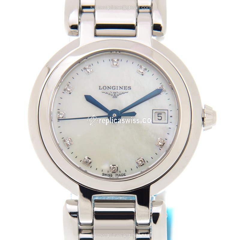 Luxurious Longines Prima Luna Replica in Stainless Steel & White Dial, Automatic Movement Watch