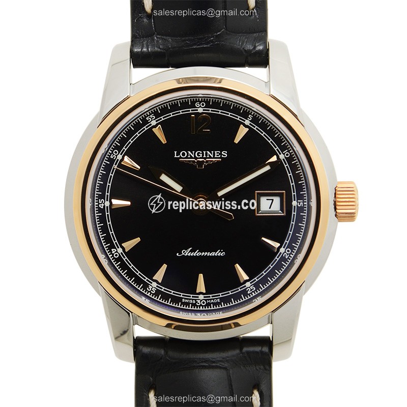 Luxurious Longines Saint Imier L2.563.5.59.3 Replica with Automatic Movement & Polished 18kt Rose