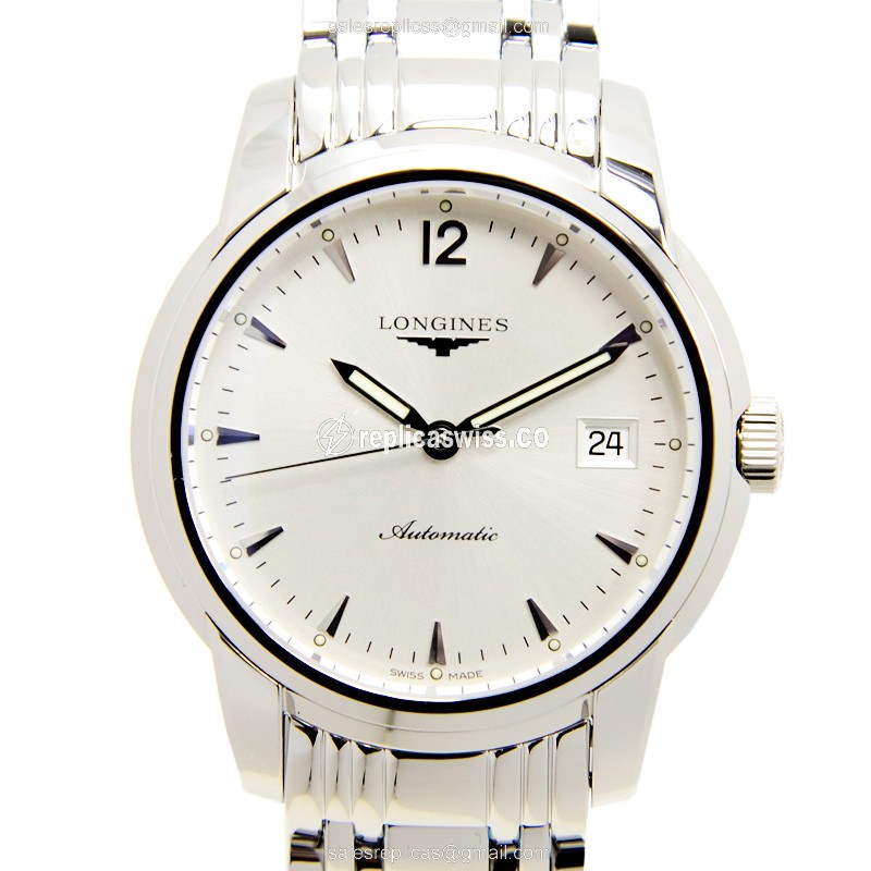 Luxurious Longines Saint Imier Replica in Stainless Steel Case, Automatic Movement, Silver Dial