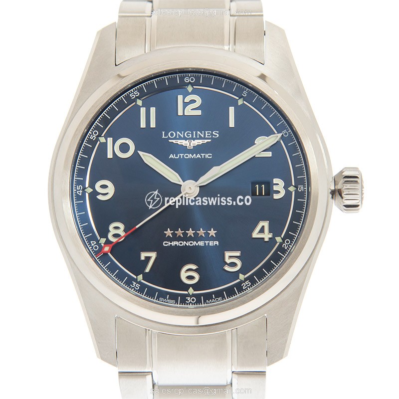 Luxurious Longines Spirit Replica in Blue Dial Stainless Steel Case, Automatic Movement Watch