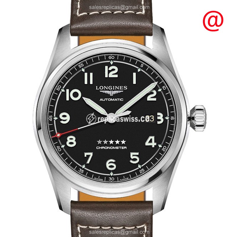 Luxurious Longines Spirit Replica in Stainless Steel, Automatic Movement & Black Dial Watch
