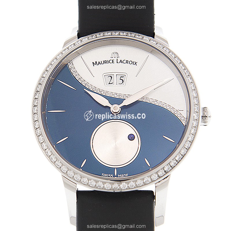 Luxurious Maurice Lacroix EVIDENZA Replica, Automatic Movement, Blue Dial, Stainless Steel Case