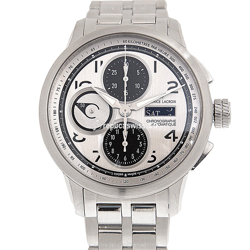 Luxurious Maurice Lacroix MP6348 Replica, Automatic Silver Dial & Stainless Steel Case Watch
