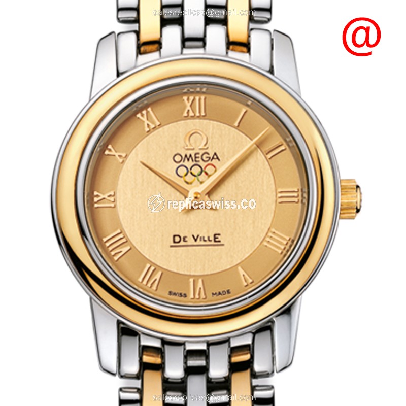 Luxurious Omega 413.20.22.60.08.001 Replica in Yellow Gold Stainless Steel, Automatic Movement
