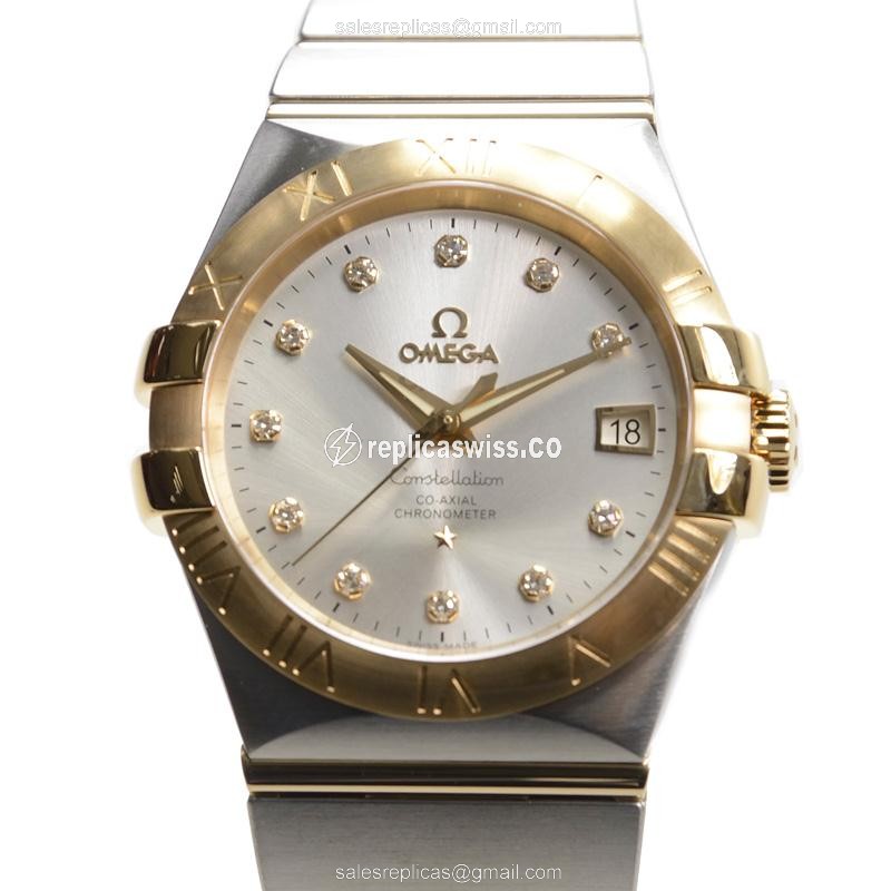 Luxurious Omega Constellation 123.20.35.20.52.002 Replica with Silver Dial & Stainless Steel Case