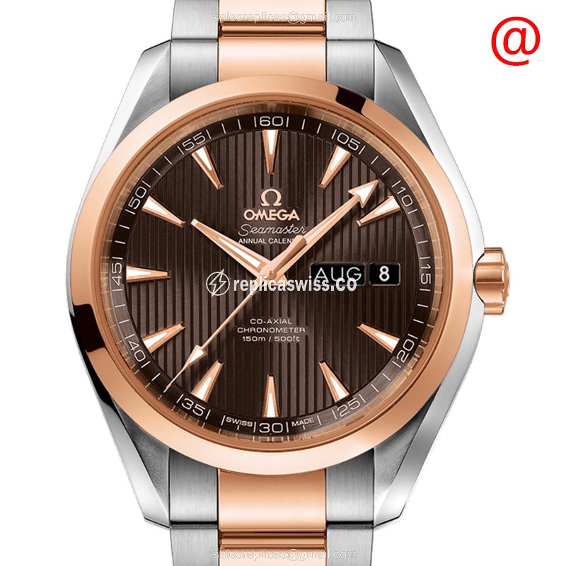 Luxurious Omega Seamaster Replica in 18kt Steel & Brown Dial, Automatic Movement Watch