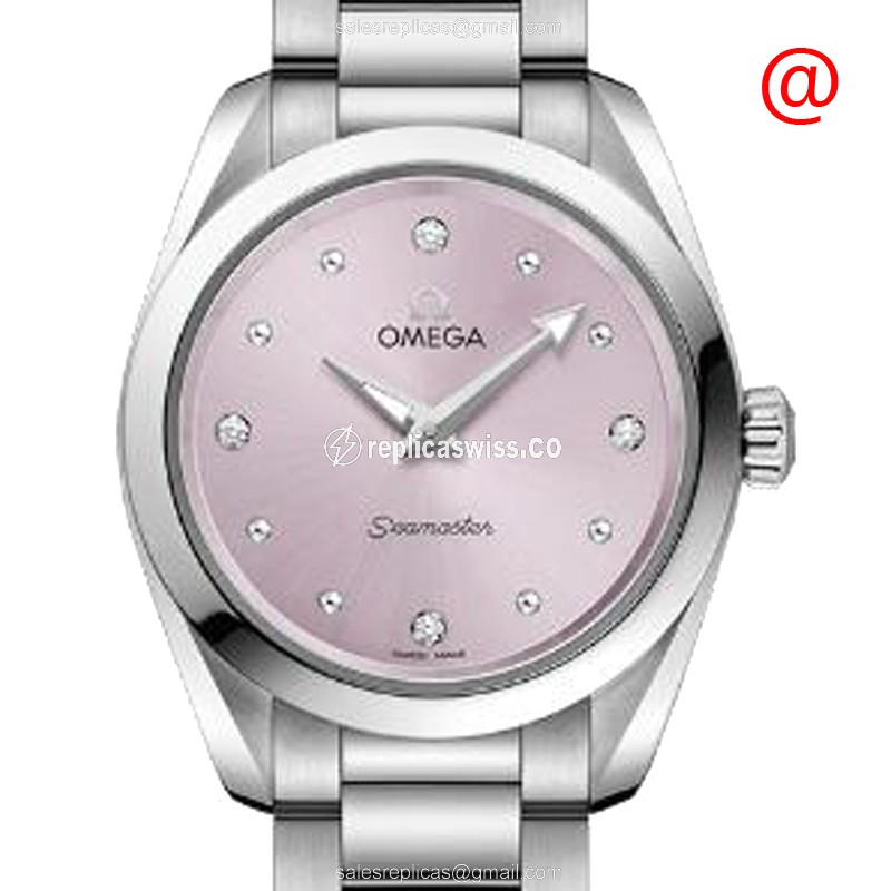 Luxurious Omega Seamaster Replica in Purple Dial & Stainless Steel, Automatic Movement & Crystal