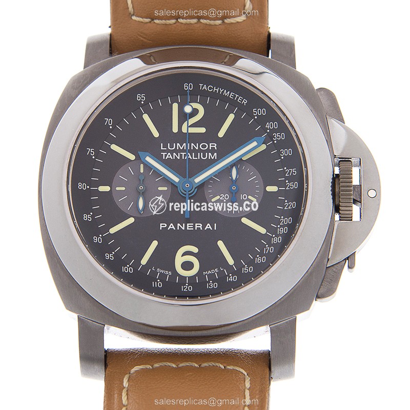 Luxurious Panerai LUMINOR PAM00192 Replica, Black Dial & Leather Strap, Manual Wind Movement Watch