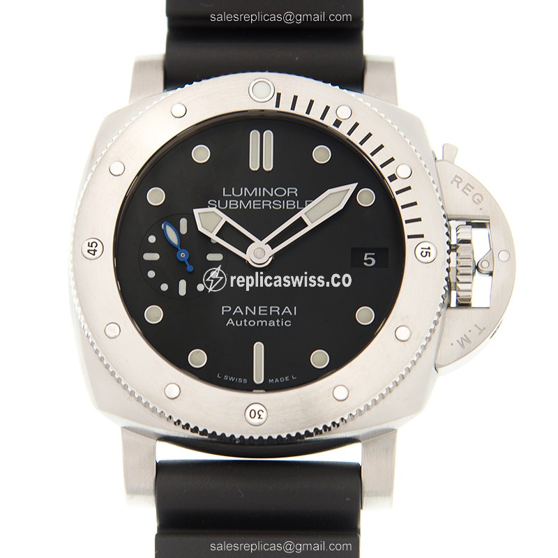 Luxurious Panerai LUMINOR PAM00682 Replica, Automatic Movement, Black Dial & Steel Case Watch