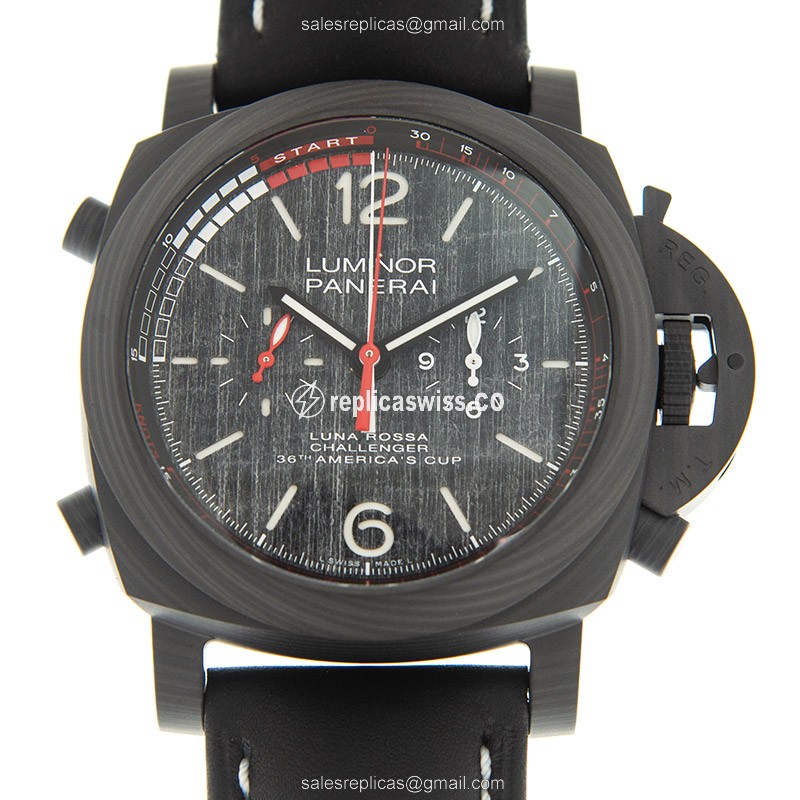 Luxurious Panerai LUMINOR Replica in Black Carbon Fiber Case, Automatic Movement Watch