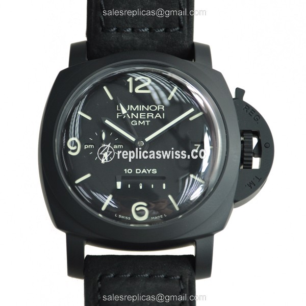Luxurious Panerai LUMINOR Replica in Black Ceramic Case & Automatic Movement Watch