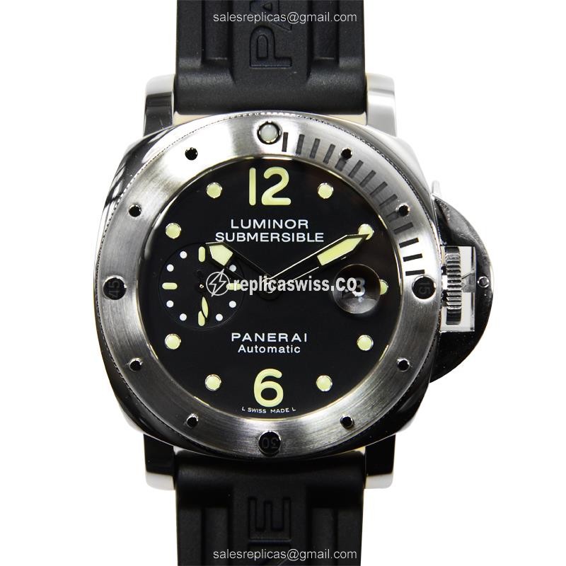 Luxurious Panerai PAM00024 LUMINOR Replica in Stainless Steel, Automatic Movement, Black Dial Watch