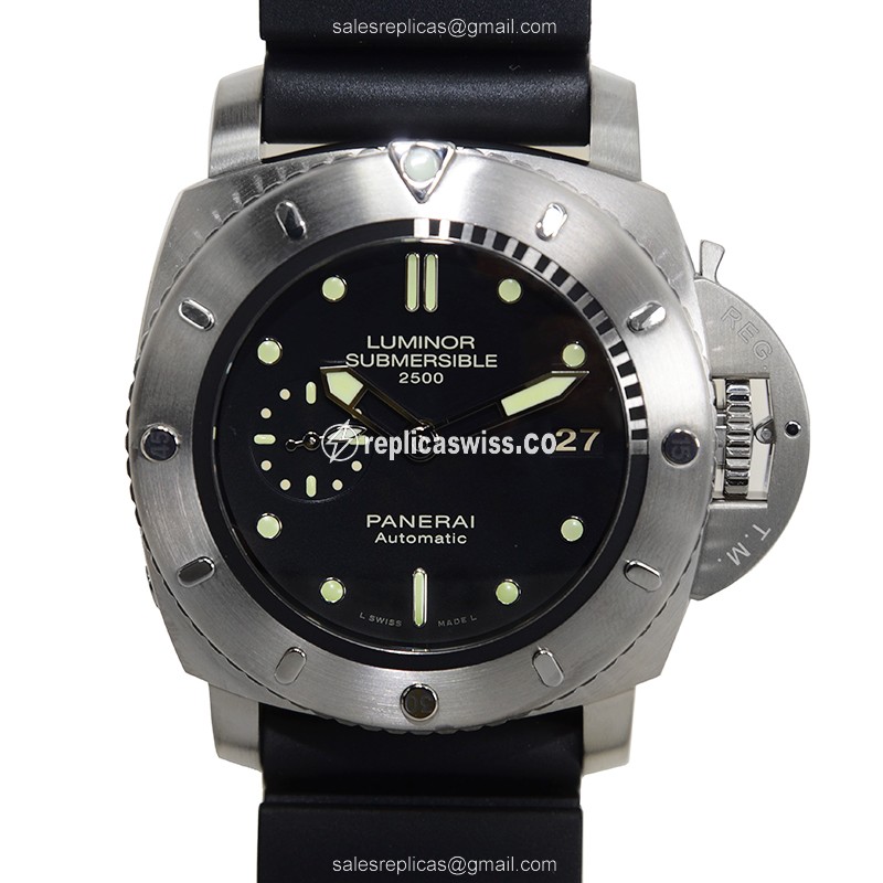 Luxurious Panerai PAM00364 LUMINOR Replica with Black Dial & Titanium Case Watch