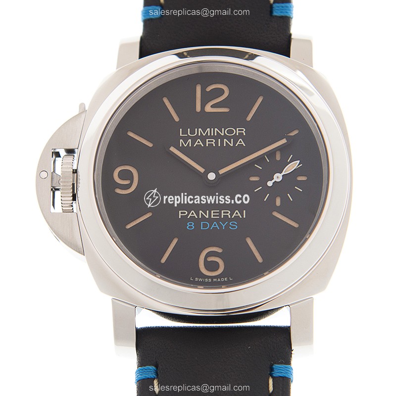 Luxurious Panerai PAM00796 LUMINOR Manual Wind Watch | Black Dial & Genuine Sapphire Crystal