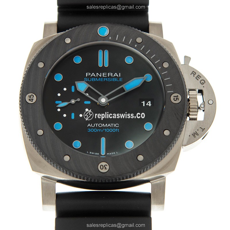 Luxurious Panerai PAM00799 Divers Replica in Black Carbon Fiber Case & Automatic Movement Watch
