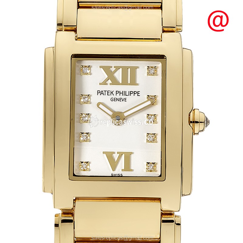 Luxurious Patek Philippe 4907/1J-001 Replica with White Dial & 18kt Gold Case Watch