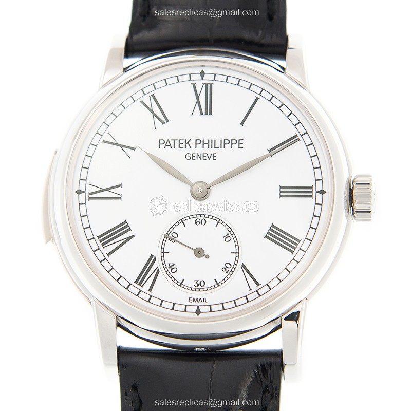 Luxurious Patek Philippe 5078P-001 Grand Complication | White Dial & Alligator Strap Replica Watch