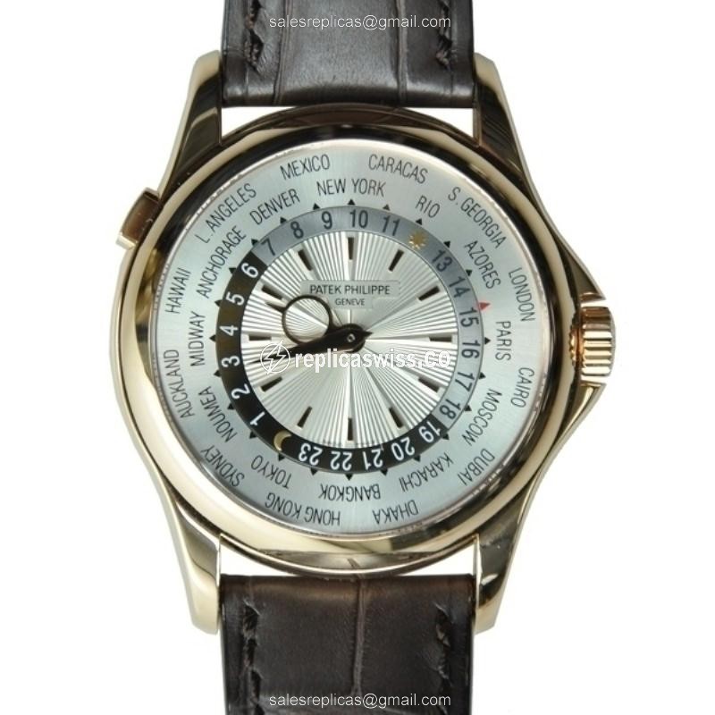 Luxurious Patek Philippe 5130R-001 Replica, Automatic Movement, 18kt Gold Case, Black Alligator