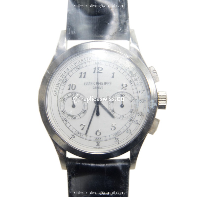 Luxurious Patek Philippe 5170G-001 Replica in 18kt Gold, Manual Wind Movement, White Dial & Leather