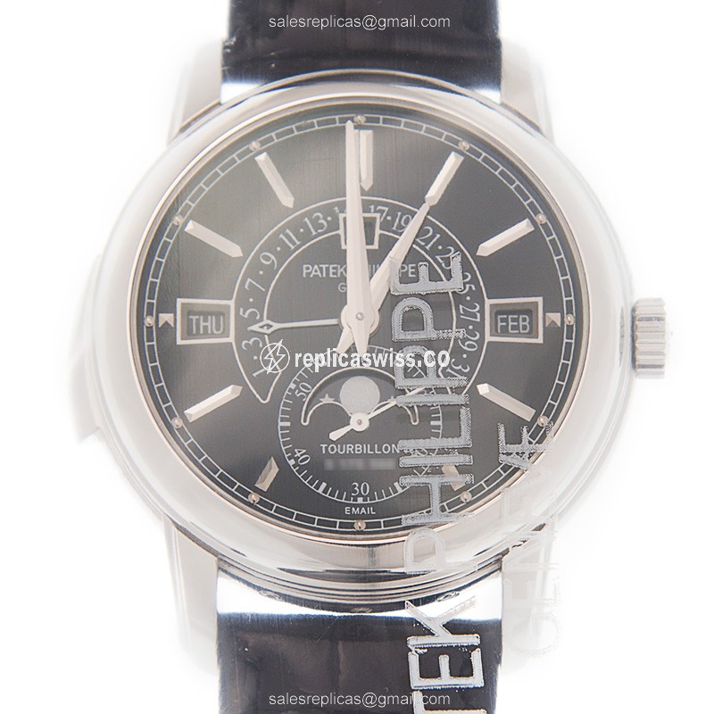 Luxurious Patek Philippe 5316P-001 Grand Complications Replica in 950 Platinum, Manual Wind, Black