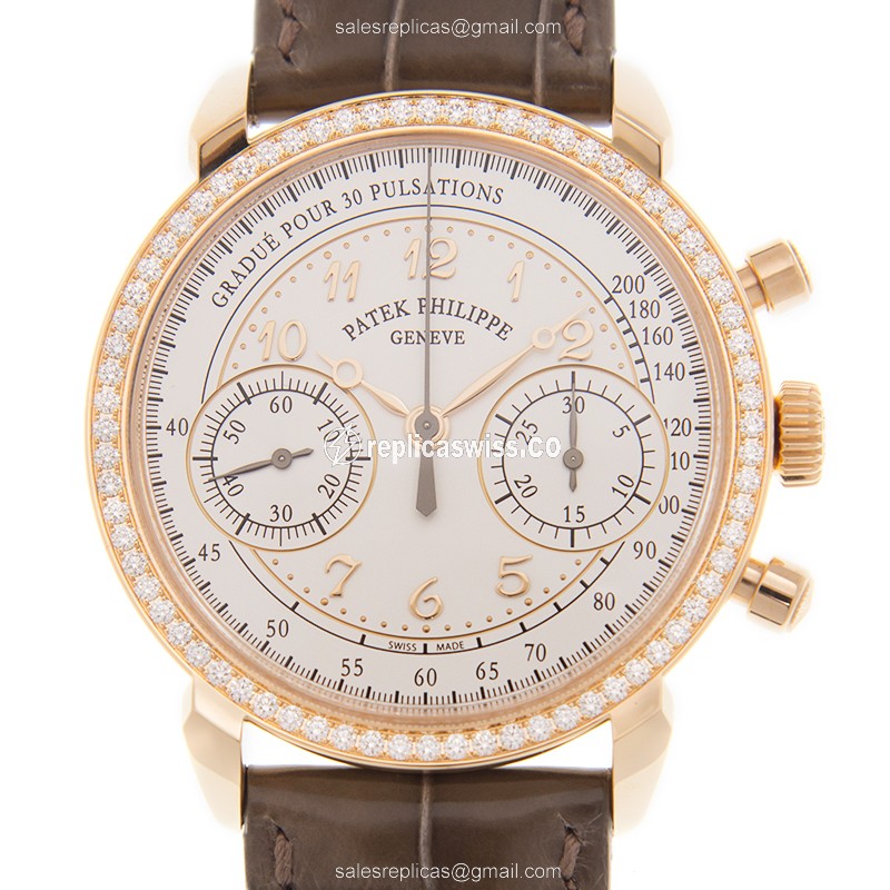 Luxurious Patek Philippe 7150/250R-001 Replica with White Dial, 18kt Rose Gold Case, Alligator