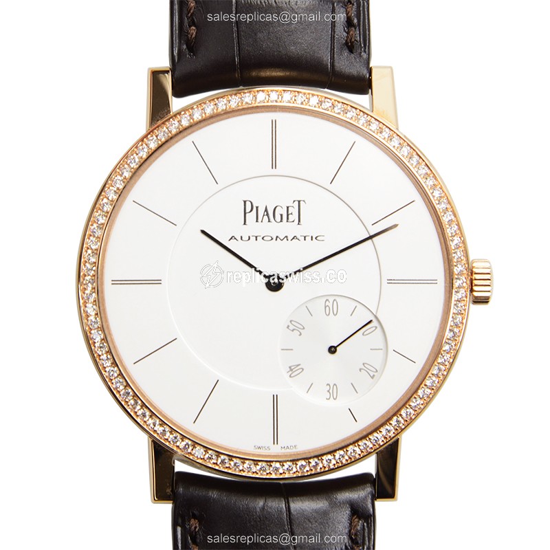 Luxurious Piaget Altiplano Replica, Automatic Movement, 18kt Rose Gold Case, Silver Dial Watch