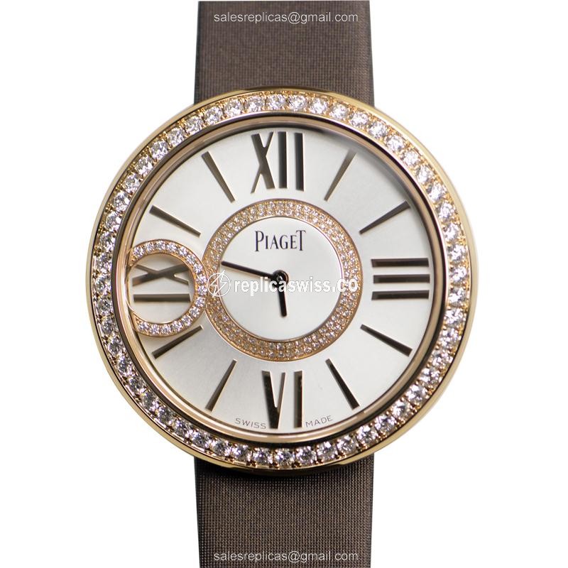 Luxurious Piaget G0A36157 Limelight Quartz Replica in 18kt Rose Gold, White Dial, & Exquisite