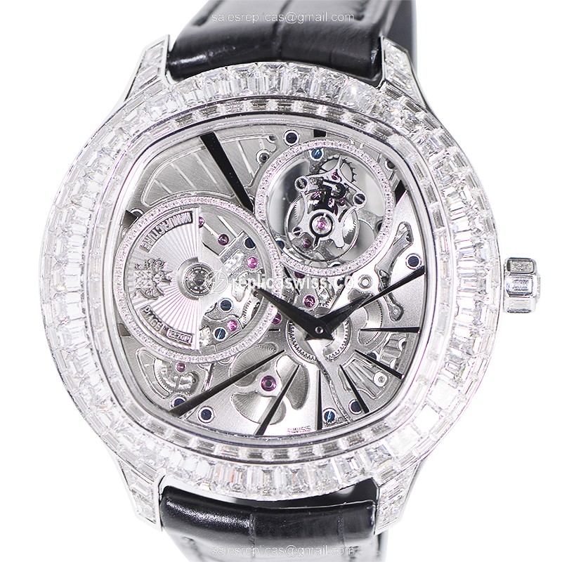 Luxurious Piaget G0A37039 EMPERADOR Automatic Replica, 18kt White Gold Case, White Dial & Black