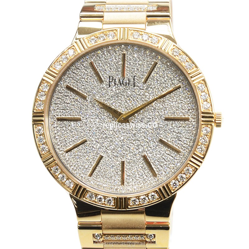 Luxurious Piaget G0A37054 Dancer Manual Wind Timepiece with 18kt Diamond Case & Silver Dial Watch