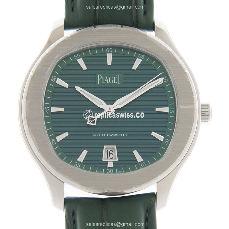 Luxurious Piaget POLO G0A44001 Replica Watch | Automatic Movement | Green Dial & Alligator Green