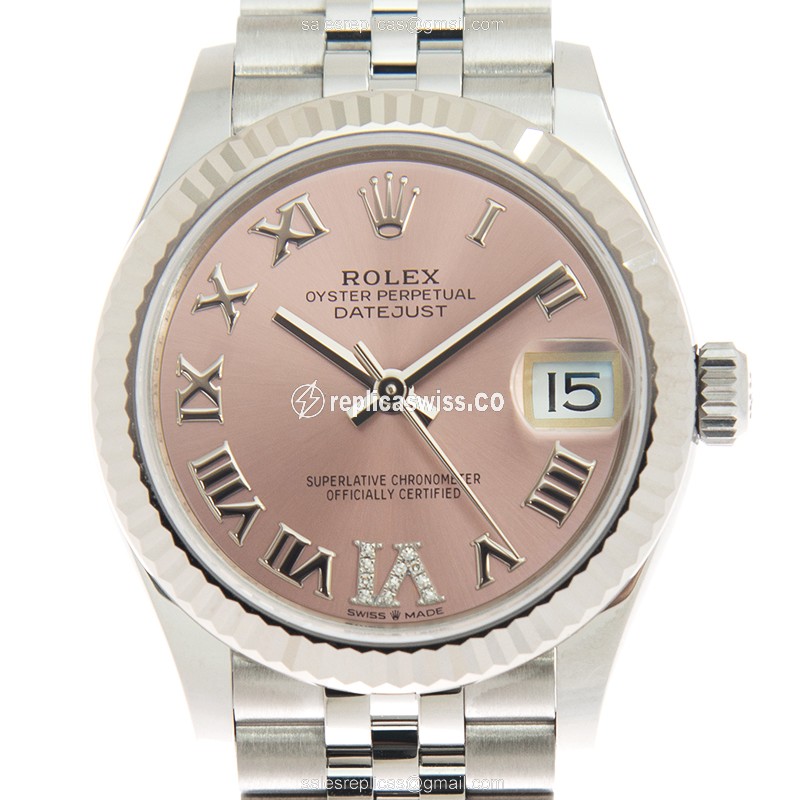 Luxurious Pink Dial Rolex DATEJUST 278274-0024 Replica in 18kt Steel & Automatic Movement Watch