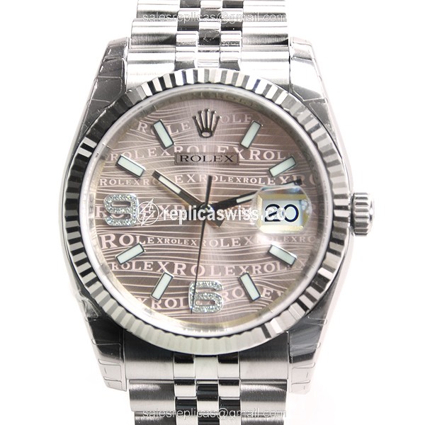 Luxurious Pink Dial Rolex DATEJUST Replica, Automatic Movement & Silver Clasp Watch