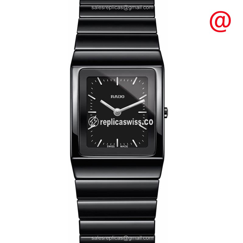 Luxurious Rado Integral Replica with Black Ceramic Dial Quartz Movement Watch