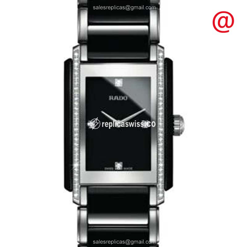 Luxurious Rado R20217712 Quartz Ceramic Replica Watch | Black Dial, Ceramic Case & Strap