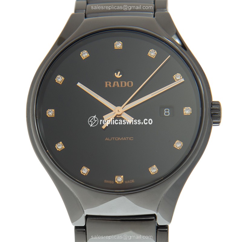 Luxurious Rado R27056732 Replica with Black Ceramic Case & Automatic Movement Watch